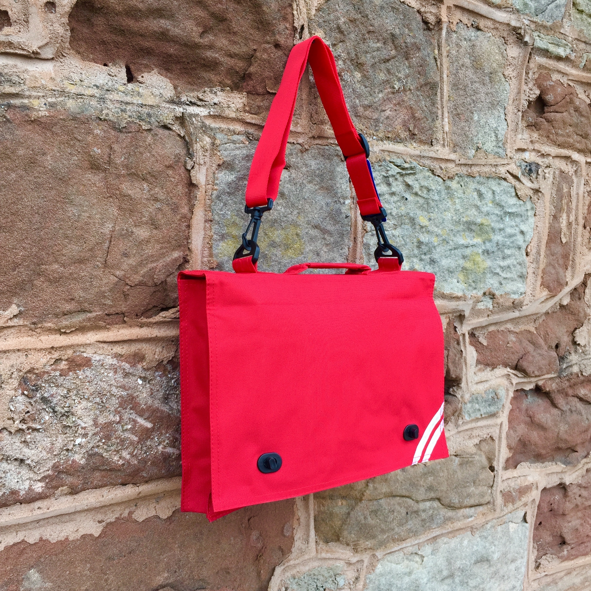 Red Satchel Close Up
