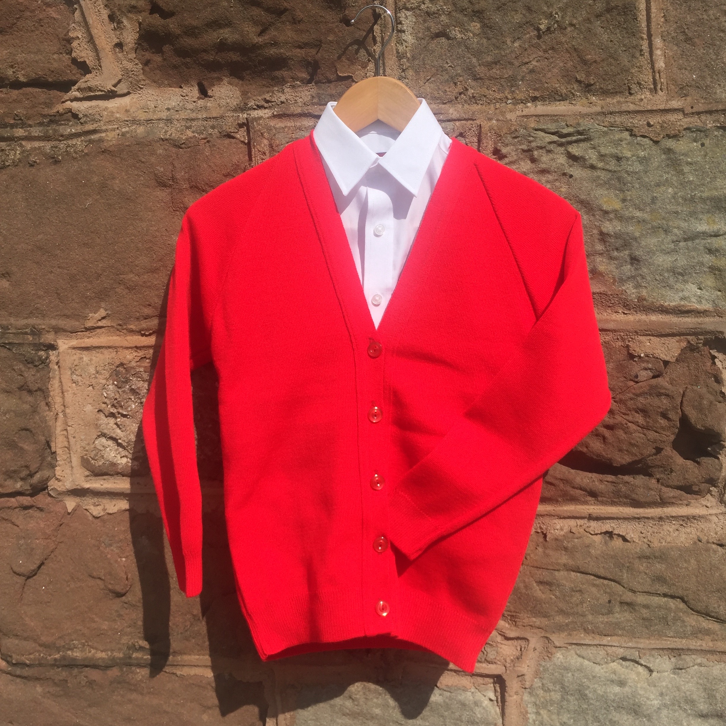 Courtelle Cardigan Red