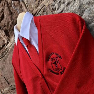 P50 knit Cradigan Red